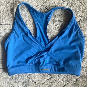 Gymshark x Whitney Simmons blue sports bra